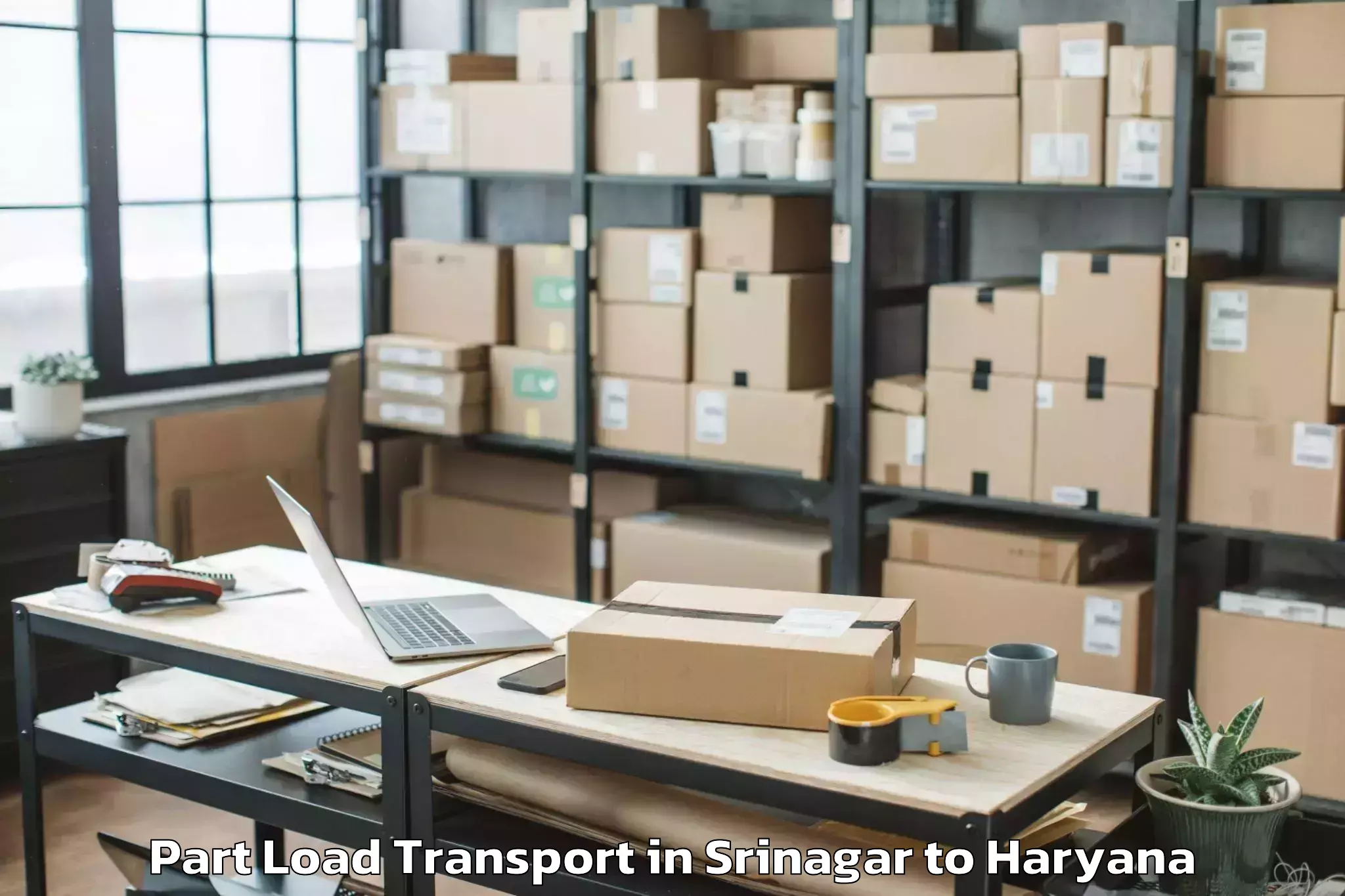 Quality Srinagar to Gold Souk Mall Gurgaon Part Load Transport